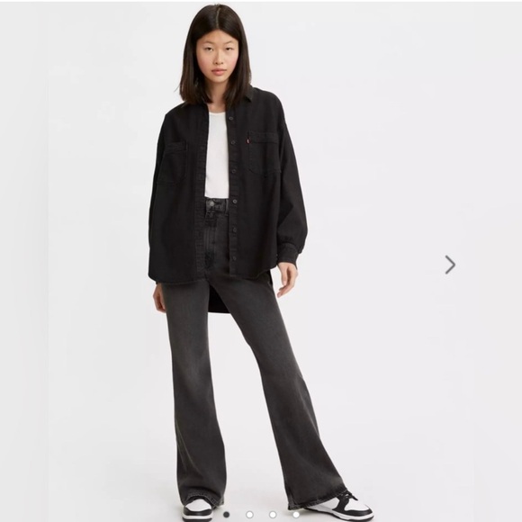 Premium Levis Levi's 70s High Flare Jeans in faded black, Size 28 - Picture 2 of 16